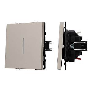 Выключатель звонковый 1 кл подсветка софт-тач кашемир Arlight SWT-MKR1-SFPL-L-CA (250V, 10A) 061783(1)