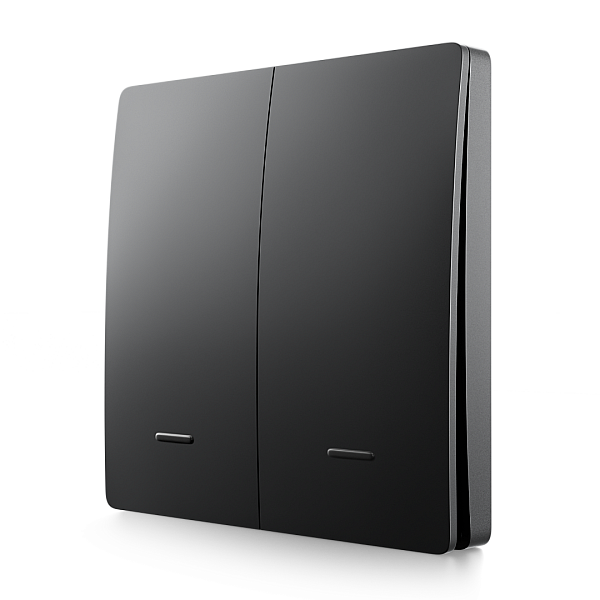Выключатель кинетический 2кл., IP44, 2,4 ГГц, Smart, чер. Apeyron 04-82
