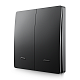 Выключатель кинетический 2кл., IP44, 2,4 ГГц, Smart, чер. Apeyron 04-82