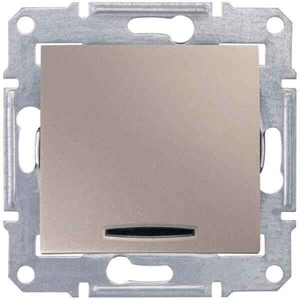 Выключатель одноклавишный с красной подсветкой Schneider Electric Sedna 10A 250V SDN0400368