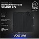 Проходной переключатель встраиваемый Voltum S70 двухклавишный 10А, (графит) VLS020307