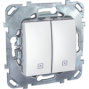 Выключатель двухклавишный кнопочный для жалюзи Schneider Electric Unica MGU5.207.18ZD