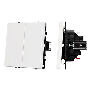Выключатель звонковый 2 кл софт-тач белый кварц Arlight SWT-MKR2-SFPL-WH (250V, 10A) 061741(1)