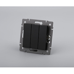 Механизм выключателя трехклавишный непроходной Arlight SWT-MK03-PL-BK-V (250V, 10A) 049897