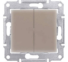 Выключатель двухклавишный Schneider Electric Sedna IP44 10A 250V SDN0300468