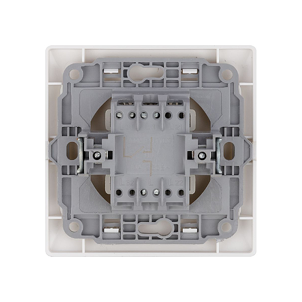 Выключатель одноклавишный с подсветкой на 2 направления Ильмень TDM Electric SQ1823-0006