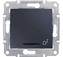 Выключатель кнопочный с синей подсветкой Звонок Schneider Electric Sedna 10A 250V SDN1600470