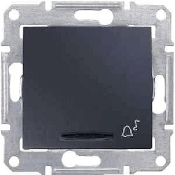 Выключатель кнопочный с синей подсветкой Звонок Schneider Electric Sedna 10A 250V SDN1600470