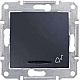Выключатель кнопочный с синей подсветкой Звонок Schneider Electric Sedna 10A 250V SDN1600470