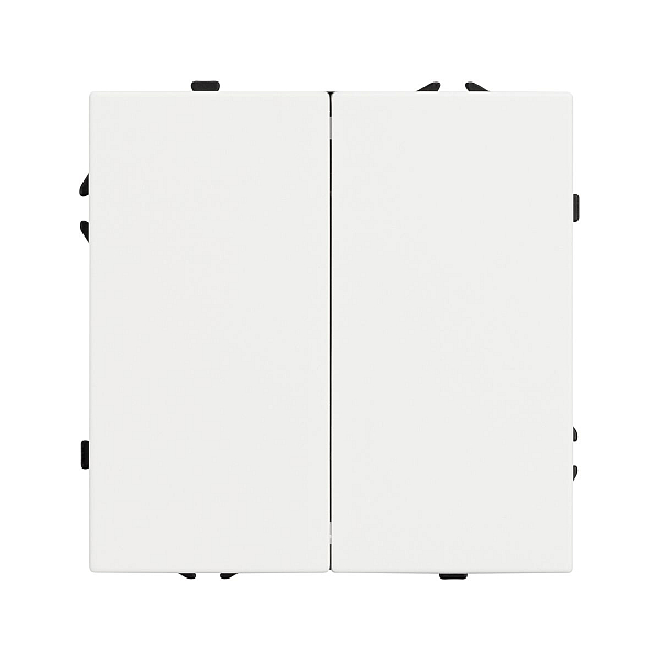 Механизм выключателя двухклавишный проходной Arlight SWT-NOBE-MKP2-SFPL-WH (230V, 10A) 054242