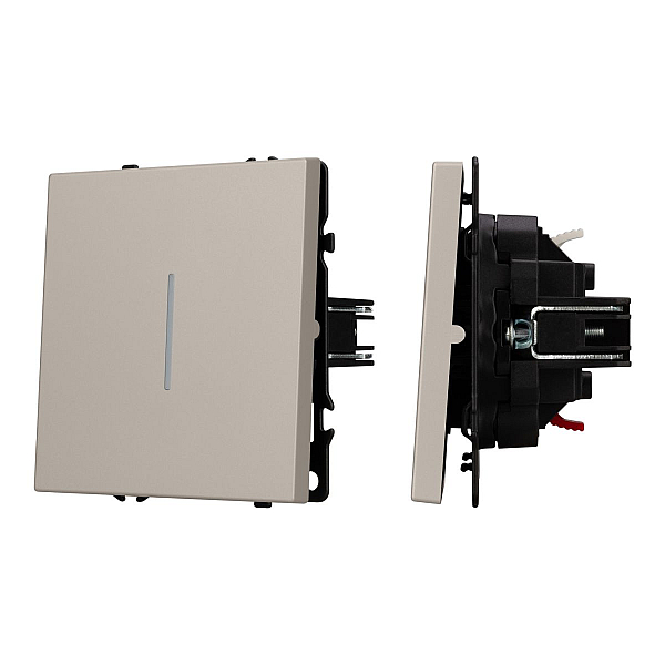 Выключатель 1 кл подсветка софт-тач кашемир Arlight SWT-MK01-SFPL-L-CA (250V, 10A) 059424(1)