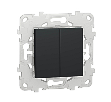 Выключатель двухклавишный Schneider Electric Unica New NU521154