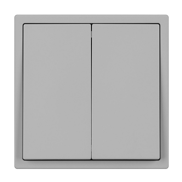 Механизм выключателя двухклавишный перекрёстный Arlight SWT-NOBE-MKX2-SFPL-IS (230V, 10A) (Никель) 061794