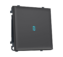 Комплект механизма 1-кл выключателя с подсветкой 10000K SIGMA Графит Мягкое касание 10A-250V QUANT PRO Ambrella Volt MS902020 (SP9020, PR101, G17B)