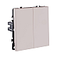 Выключатель кнопочный 2-клавишный 10А/250В, кашемир матовый Kollinger Eclipse EC-025CM