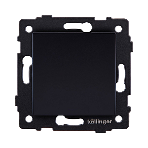 Выключатель 1-клавишный 10А/250В, черный Kollinger REA-S-001BK для Aspekt, Eleganz, Reflex