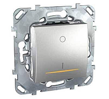 Выключатель одноклавишный 2P с подсветкой Schneider Electric Unica 16A 250V MGU5.262.30SZD