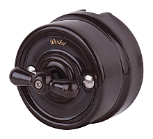 Переключатель Werkel одноклавишный Retro коричневый W5612014 4690389166723