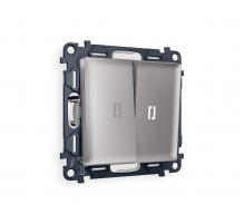 Комплект механизма 2-кл выключателя с подсветкой Ambrella Volt Alfa MA504015