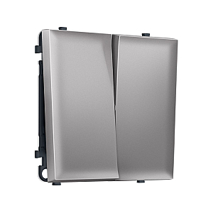 Комплект механизма 2-кл перекрестного выключателя SIGMA Сталь матовый 10A-250V QUANT PRO Ambrella Volt MS503030 (SP5030, PR125)