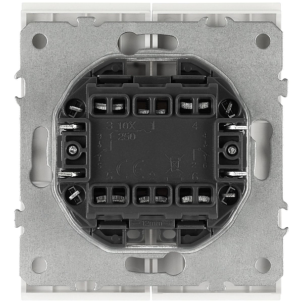 Переключатель Эра Arktik 16-1106-08 двойной 10АХ-250В белый матовый Б0070371