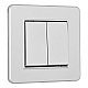 Выключатель двухклавишный Arte Milano SET16-1-30-2 silver