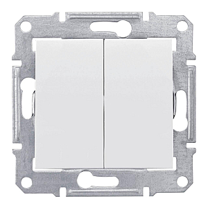 Переключатель двухклавишный Schneider Electric Sedna 10A 250V SDN0600121