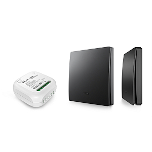 Реле с кинетическими выключателями, IP44, Wi-Fi 2,4 ГГц, Smart, 2выкл., 1 реле. чер. Apeyron 04-86