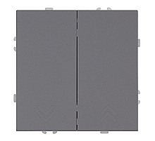 Выключатель двухклавишный Stekker Эмили RSW10-5116-10 платиново-серый soft touch 50823