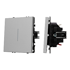 Выключатель проходной 1 кл подсветка софт-тач никель Arlight SWT-MKP1-SFPL-L-IS (250V, 10A) 059431(1)