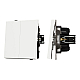 Механизм выключателя двухклавишный проходной Arlight SWT-TENDO-MKP2-SFPL-WH (230V, 10A) 054556