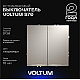 Выключатель встраиваемый Voltum S70 двухклавишный с подсветкой 10А, (кашемир) VLS020203