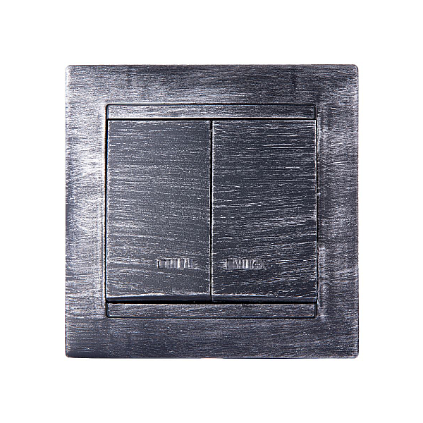 Выключатель двухклавишный с подсветкой Лама TDM Electric SQ1815-0647