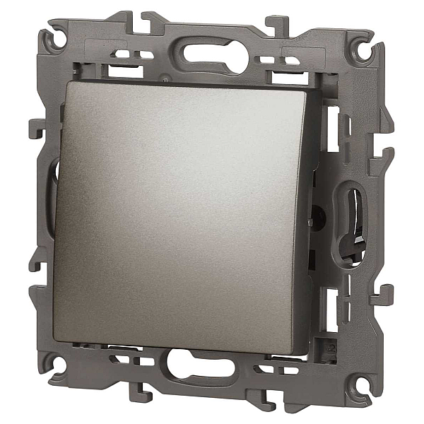 Выключатель ЭРА Elegance 14-1101-16 , 10АХ-250В, титан Б0065782