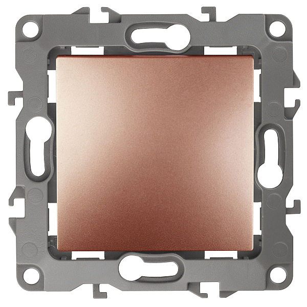 Кнопка ЭРА 12 10AX 250V медь 12-1111-14 Б0047838