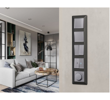 Комплект механизма 2-клавишного перекрестного выключателя 10A-250V Alfa Сталь матовый Quant Ambrella Volt MA503030 (AP5030, VM125)