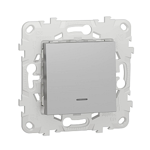 Переключатель одноклавишный с подсветкой Schneider Electric Unica New NU520330N