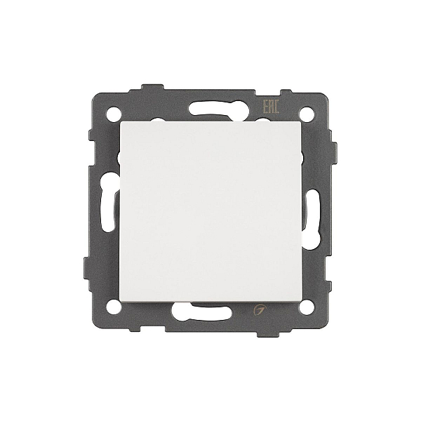 Механизм выключателя одноклавишный непроходной Arlight SWT-MK01-PL-WH-V (250V, 10A) 049867
