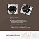 Выключатель двухклавишный проходной Arte Milano 203.32-2.shampan