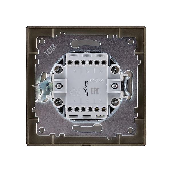 Выключатель одноклавишный Лама TDM Electric SQ1815-0701