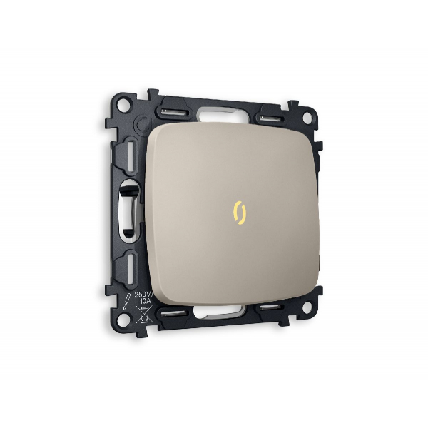Комплект механизма 1-кл выключателя с подсветкой Ambrella Volt Omega MO362010 Комплект механизма 1-кл выключателя с подсветкой Ambrella Volt Omega MO362010
