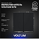 Проходной переключатель встраиваемый Voltum S70 двухклавишный с подсветкой 10А, (графит) VLS020407