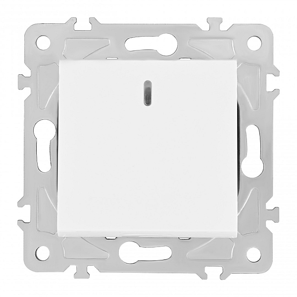 Выключатель одноклавишный с подсветкой Arte Milano 203.31-1.white