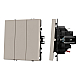 Выключатель 3 кл софт-тач кашемир Arlight SWT-MK03-SFPL-CA (250V, 10A) 061797(1)