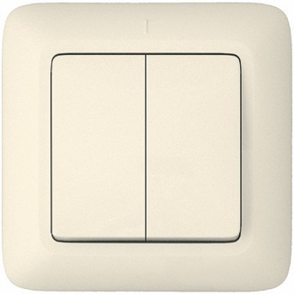 Выключатель 2-клавишный Schneider Electric Прима S56-043-B
