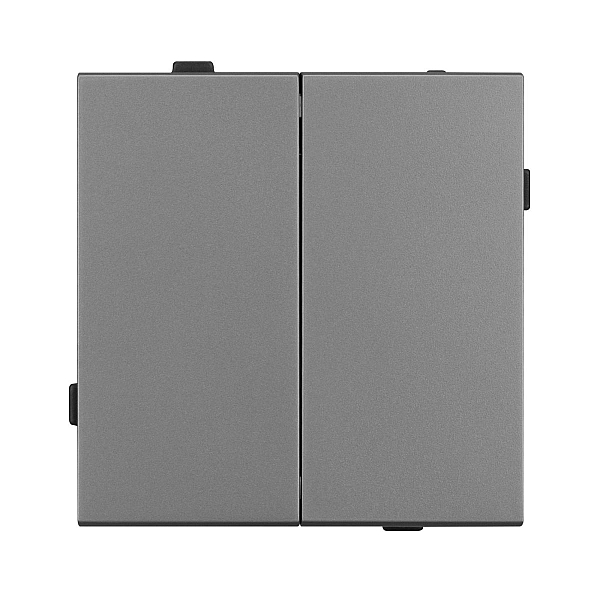 Механизм выключателя двухклавишный проходной Arlight SWT-TENDO-MKP2-PL-GR (230V, 10A) 054068