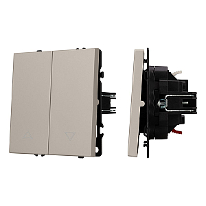 Выключатель управления шторами 2 кл софт-тач кашемир Arlight SWT-MKR2-SFPL-CA (250V, 10A) 059434(1)