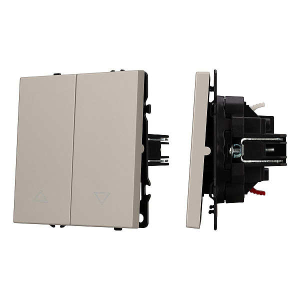 Выключатель управления шторами 2 кл софт-тач кашемир Arlight SWT-MKR2-SFPL-CA (250V, 10A) 059434(1)