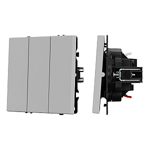 Выключатель 3 кл софт-тач никель Arlight SWT-MK03-SFPL-IS (250V, 10A) 061800(1)
