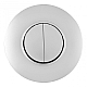 Выключатель круглый двухклавишный с рамкой Arte Milano SET08-1-30-2 silver